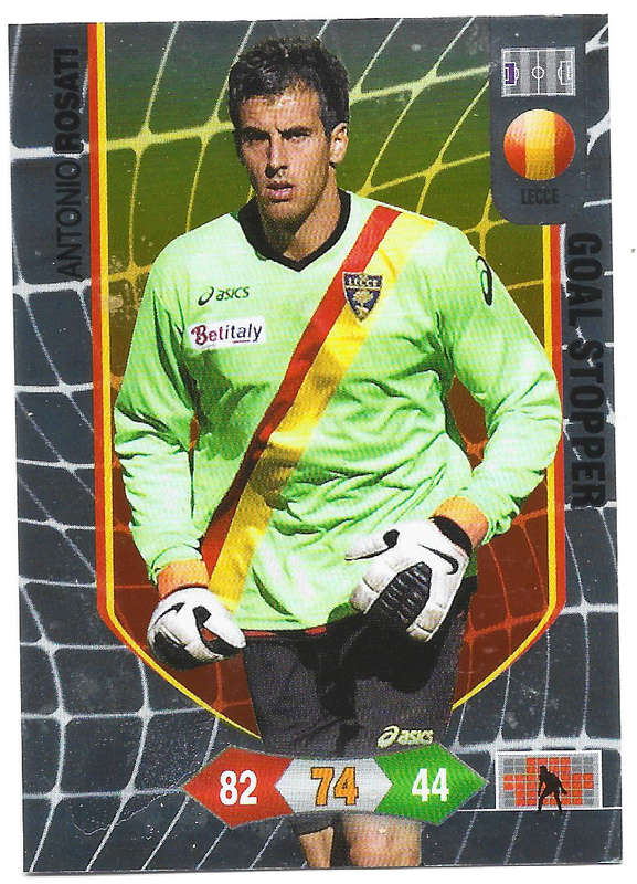 ANTONIO ROSATI - PANINI CALCIATORI "SERIE A" 2010/2011 - FOIL  "GOAL STOPPER" TRADING CARD