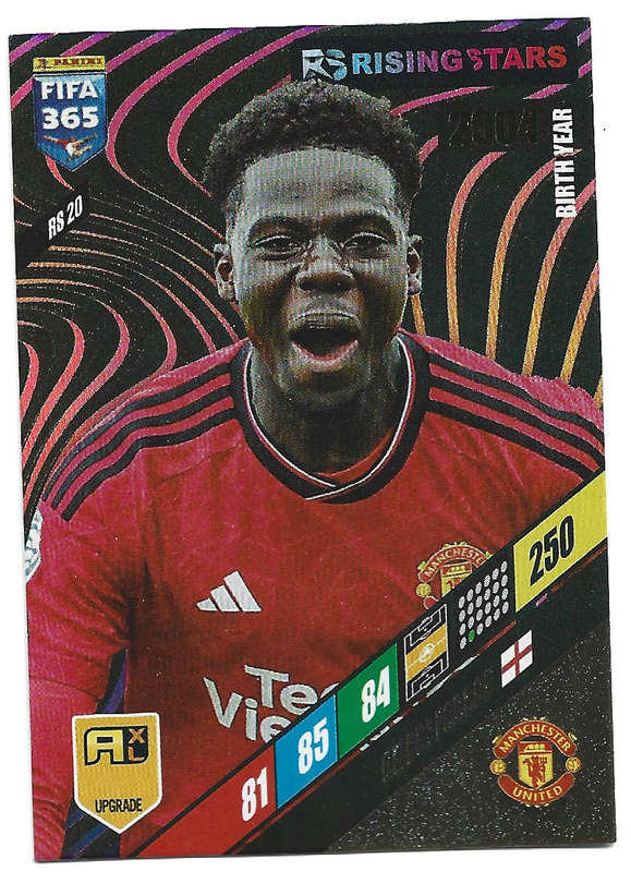 OMARI FORSON - PANINI `FIFA 365 COLLECTION` UPD. 2024 - GOLD `RISING STAR` FOIL TRADING CARD RS20
