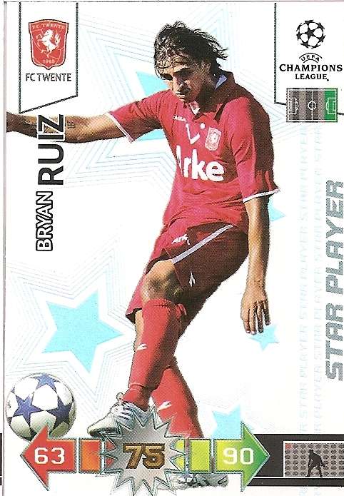 BRYAN RUIZ - PANINI CHAMPIONS LEAGUE 2010/2011 COLLECTION - STAR PLAYER TRADING CARD