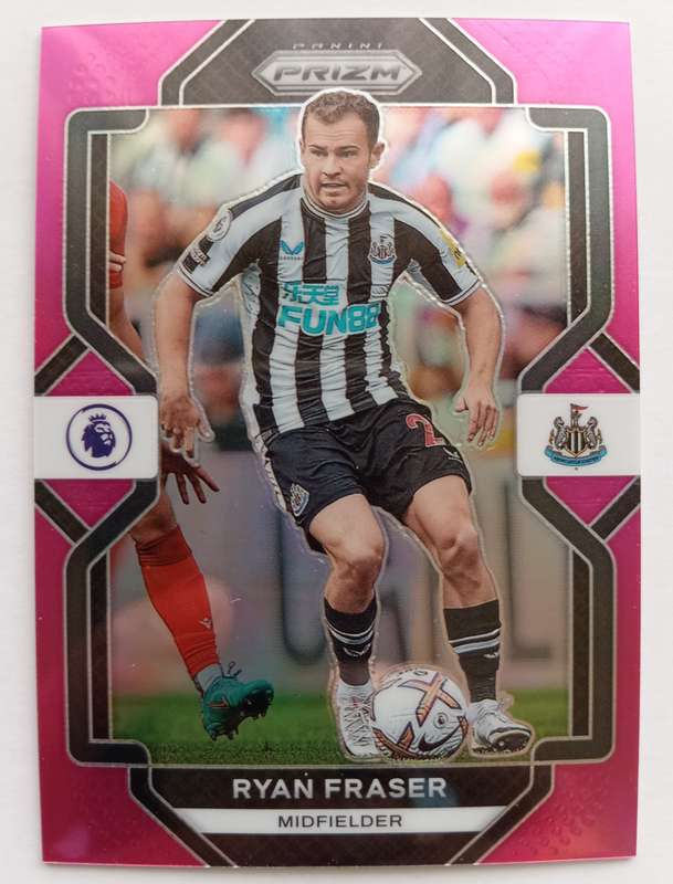 RYAN FRASER (Newcastle) - PANINI PREMIER LEAGUE PRIZM 2022/23 - PINK PRIZM TRADING CARD 127 of 199