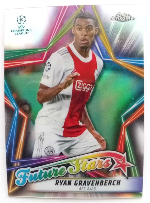RYAN GRAVENBERCH (Ajax) - TOPPS CHROME Champ/League 2022 - CHROME Future Star  TRADING CARD FS1
