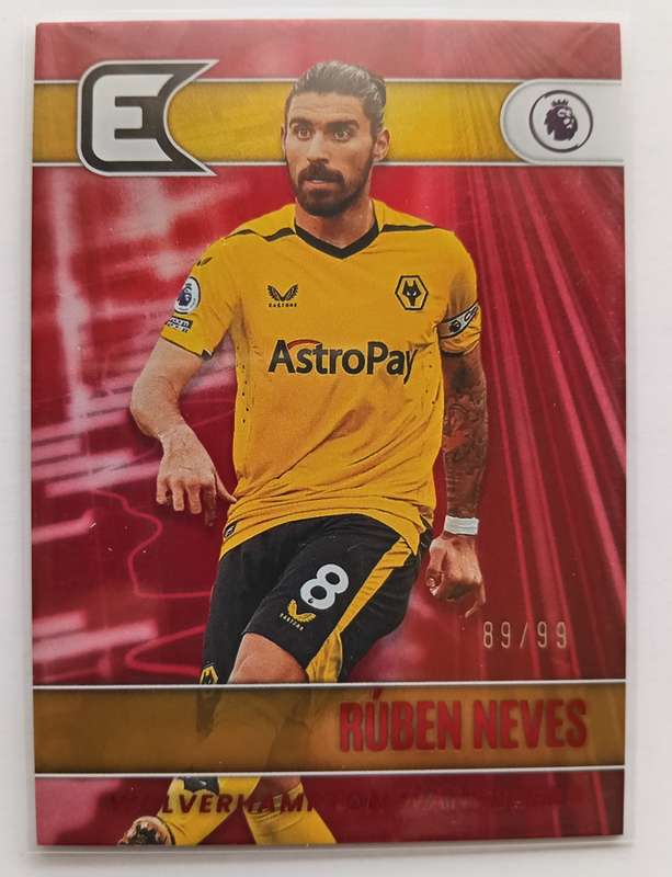 RUBEN NEVES (Wolves)  - PANINI CRONICLES EPL 2023 - RED ESSENTIALS TRADING CARD 89 of 99