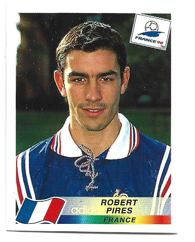 ROBERT PIRES - PANINI FIFA WORLD CUP 1998 FRANCE - ULTRA RARE  STICKER 166