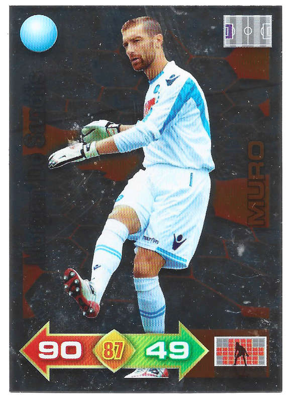MORGAN DE SANCTIS - PANINI CALCIATORI "SERIE A" 2011/2012 - FOIL  "GOAL STOPPER" TRADING CARD