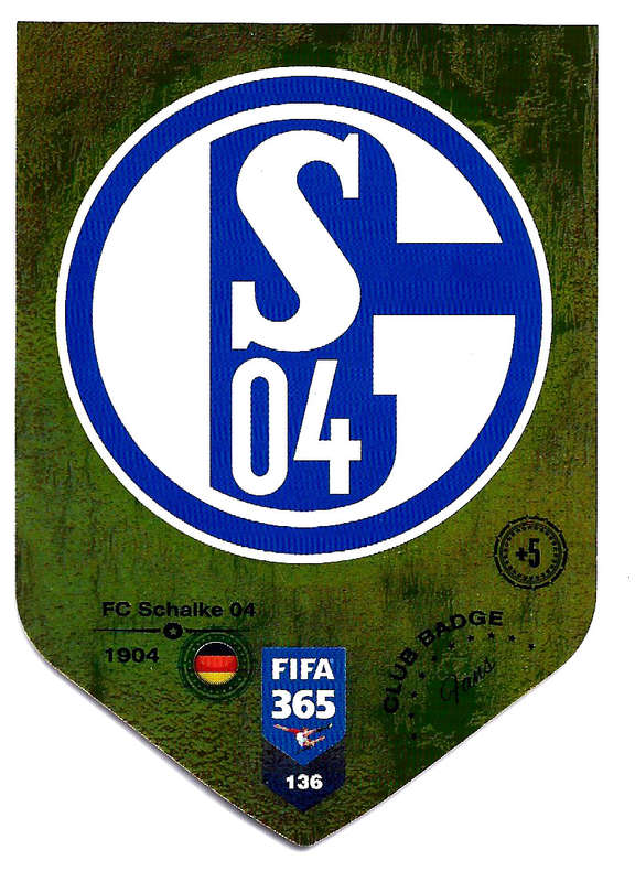 FC SCHALKE 04  - PANINI FIFA 365 2019 COLLECTION - DIE CUT FOIL `CLUB BADGE` TRADING CARD136