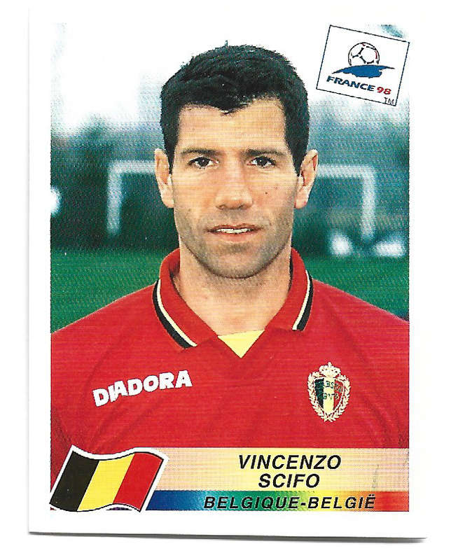 VINCENZO SCIFO (Belgium) - PANINI FIFA WORLD CUP 1998 FRANCE - ULTRA RARE STICKER 327