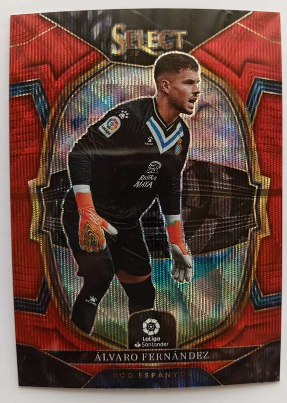 ALVARO FERNANDEZ (Espanyol) - PANINI SELECT PRIZM LA LIGA 2023- RED PARALLEL FOIL TRADING CARD 59