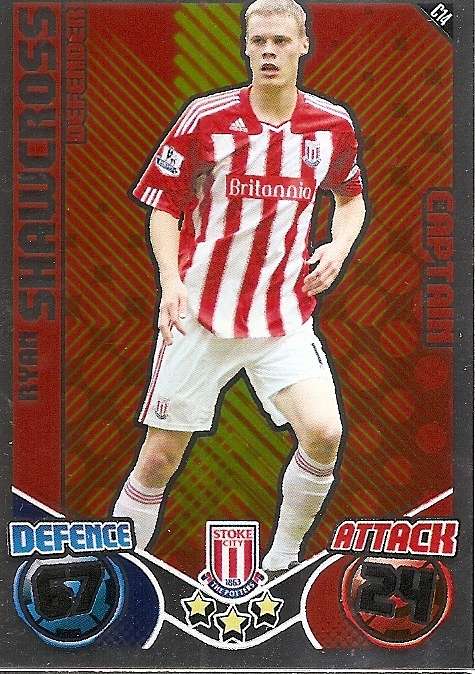 RYAN SHAWNCROSS - TOPPS `MATCH ATTAX`EXTRA  2011 - FOIL `CAPTAIN` TRADING CARD C14