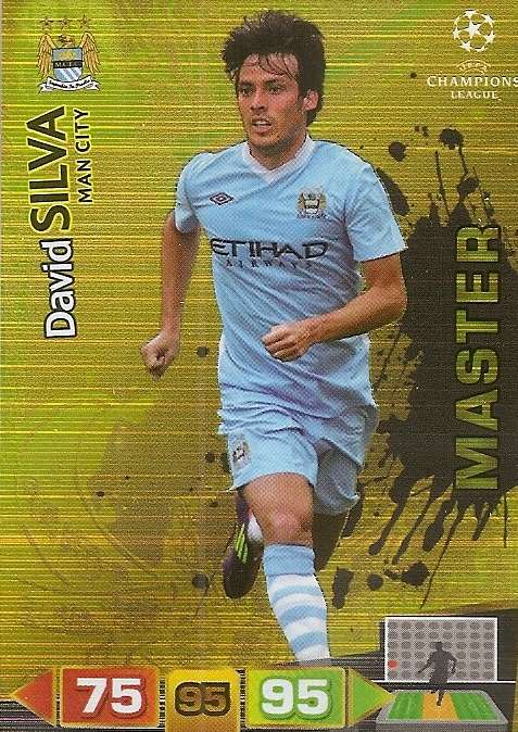 DAVID SILVA (Manchester City) - PANINI CHAMPIONS LEAGUE 2011/12 - GOLD `MASTER` TRADING CARD