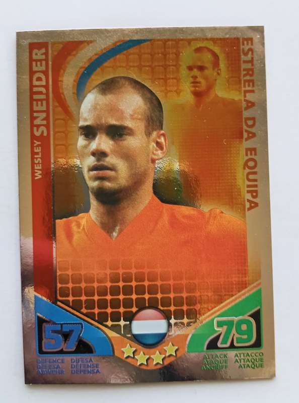 WESLAY SNEIDJER - TOPPS MATCH ATTAX `FIFA WORLD CUP 2010 - FOIL STAR PLAYER - MEXICAN EDITION