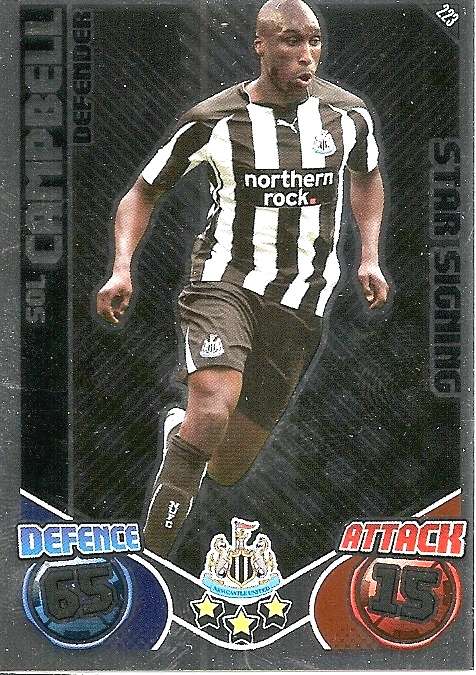 SOL CAMPBELL - TOPPS `MATCH ATTAX` 2011/2012 - FOIL `STAR SIGNING` TRADING CARD