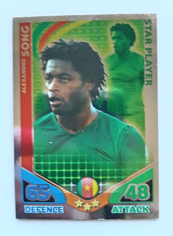ALEX SONG - TOPPS MATCH ATTAX `FIFA WORLD CUP 2010 - FOIL STAR PLAYER - UK EDITION