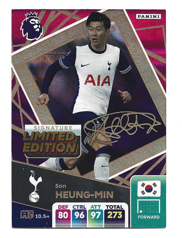 SON HEUNG MIN - PANINI English Premier League 2024/25 - RARE "SIGNATURE LIMITED EDITION" CARD