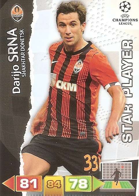DARIJO SRNA - PANINI CHAMPIONS LEAGUE 2011/12 - `STAR PLAYER` TRADING CARD