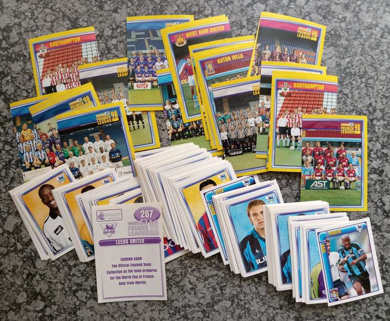 MERLIN Premier League sticker collection 1998 - PLAIN TEAM STICKERS AVAILABLE