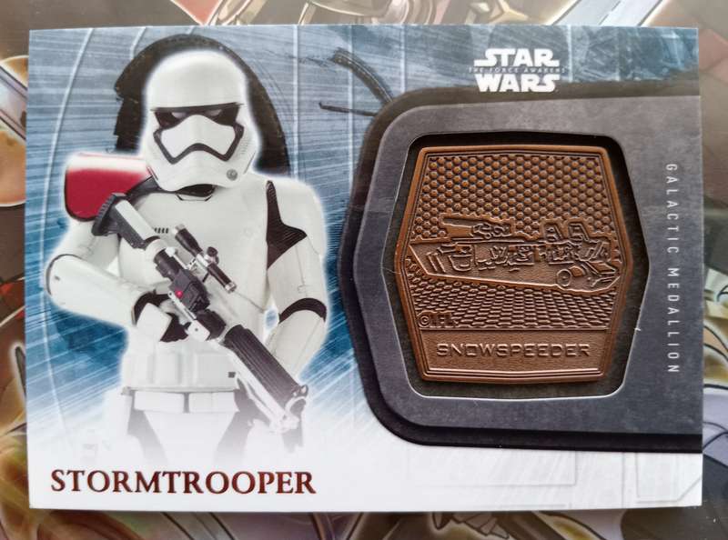 STORMTROOPER - STAR WARS "The Force Awakens" 2017 Collection - RARE "GALACTIC MEDALLION" MEMO CARD