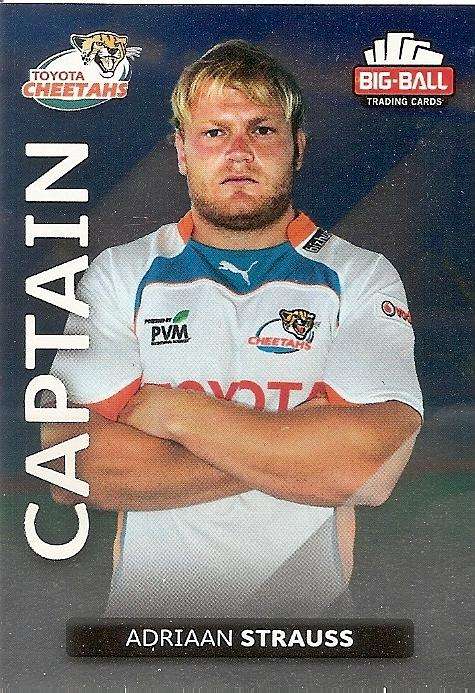 ADRIAAN STRAUS - BIG BALL RUGBY COLLECTION  2012 - CAPTAIN FOIL TRADING CARD 52