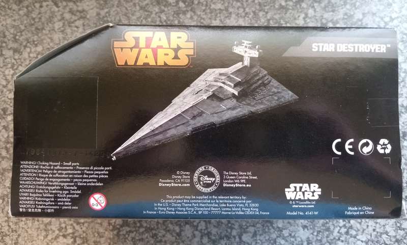 STAR DESTROYER - DISNEY STORE STAR WARS DE LUXE DIE CAST MODEL 4141-W SEALED