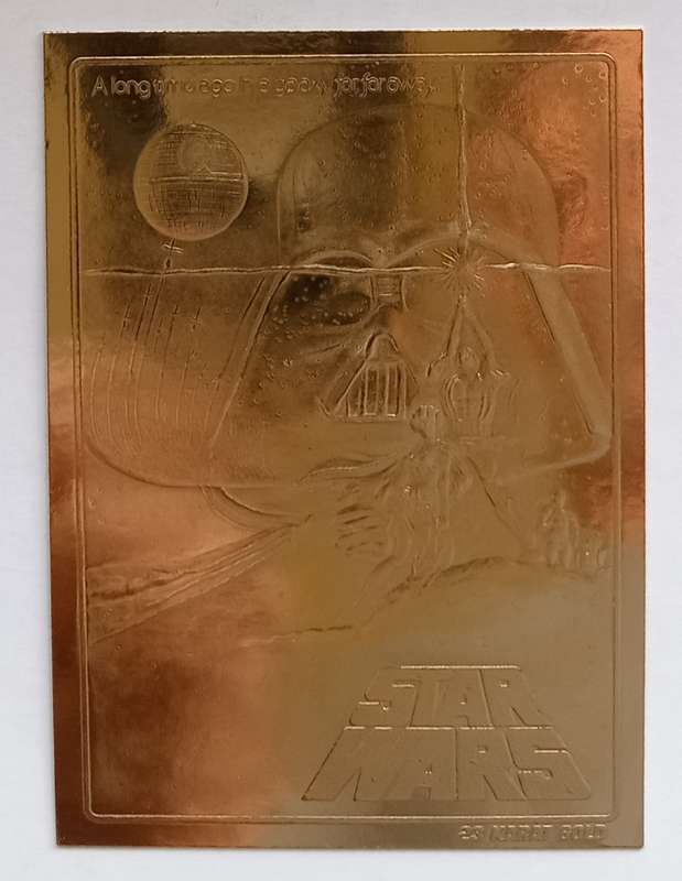 STAR WARS the MOVIE - Genuine 23ct Gold Plated Trading Card 5928 of 1000