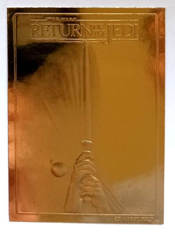 STAR WARS RETURN of the JEDI - STAR WARS  Genuine 23ct Gold Plated Trading Card 6005 of 1000