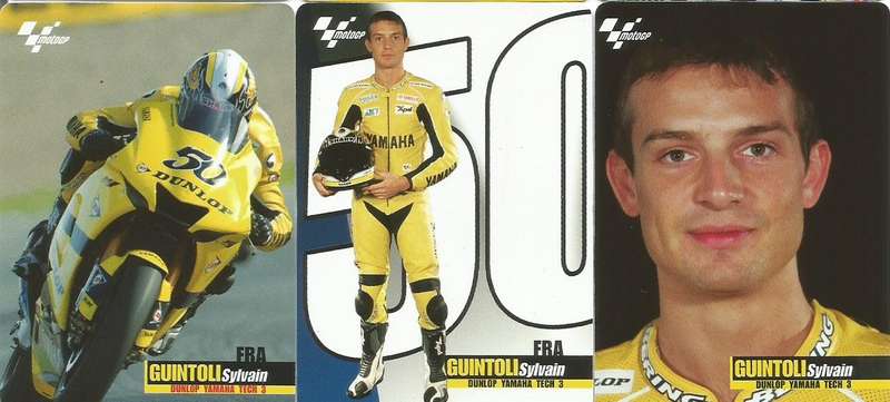 SYLVAIN GUINTOLI - MOTO GP 07 `PREZIOSI COLLECTION`  - RARE LOT of 5 FOIL TRADING CARDS