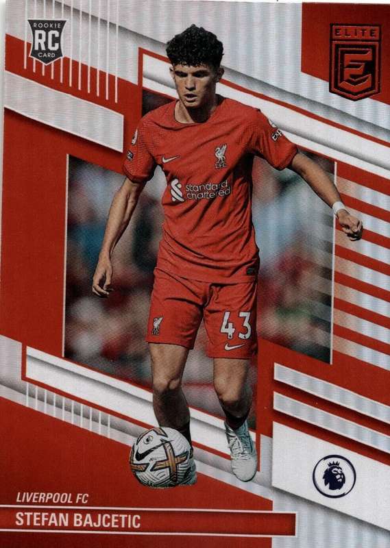 STEFAN BAJCETIC (Liverpool) - PANINI DONRUSS ELITE EPL 2023 - ROOKIE FOIL TRADING CARD 214