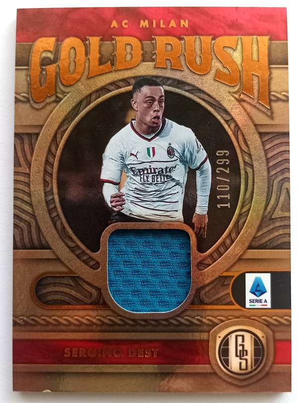 SERGINO DEST (AC Milan) - PANINI CHRONICLES SERIE A 2023 - "GOLD RUSH MEMORABILIA" CARD 110 of 299