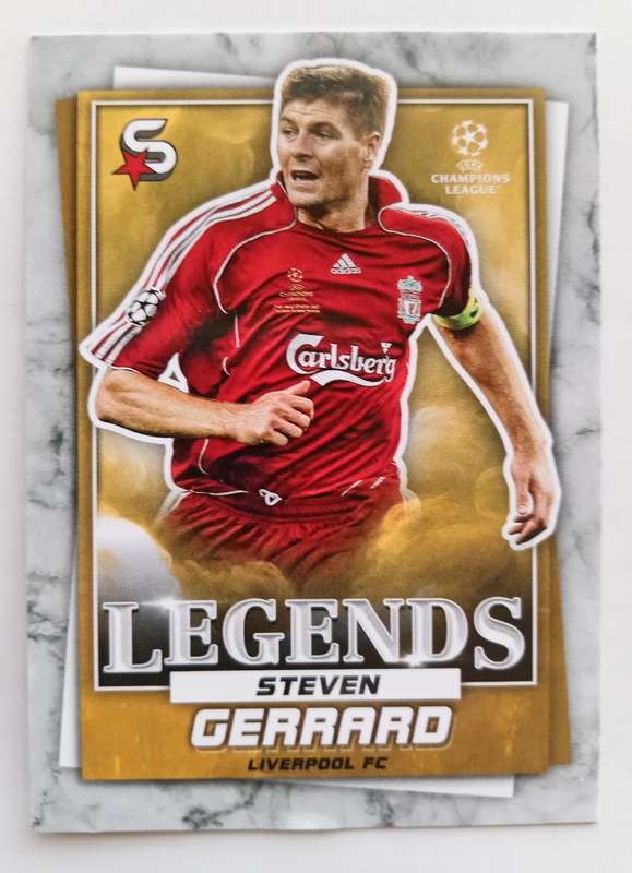 STEVEN GERARD - TOPPS Champ/League Superstars 2023 Legends -WHITE  "LEGEND" TRADING CARD