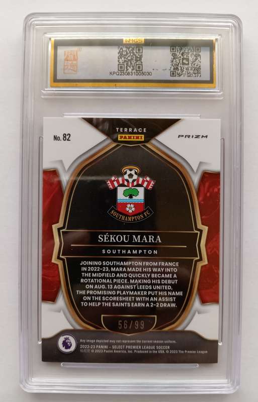 SEKOU MARA (Saints) - PANINI PRIZM EPL 20223 - CERTIFIED PROOF PINK ROOKIE TRADING CARD 56 of 99