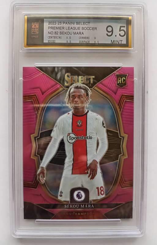 SEKOU MARA (Saints) - PANINI PRIZM EPL 20223 - CERTIFIED PROOF PINK ROOKIE TRADING CARD 56 of 99