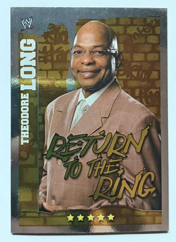 TEDDY LONG - WWE TOPPS SLAM ATTAX MAYHEM  2012 - GOLD FOIL `RETURN TO THE RING` TRADING CARD