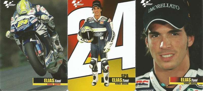 TONI ELIAS - MOTO GP 07 `PREZIOSI COLLECTION`  - RARE LOT of 4 FOIL TRADING CARDS