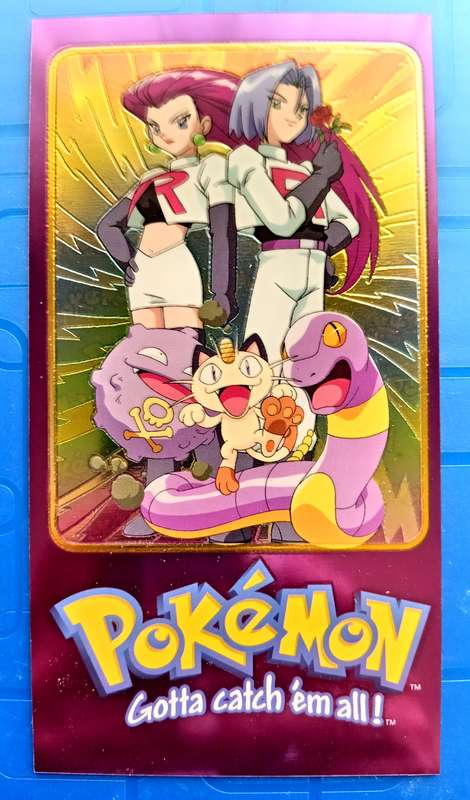 TEAM ROCKET - TOPPS POKEMON TV ANIMATION 2000 - RARE TIN TOPPER Oversize Trading Card 3 of 5