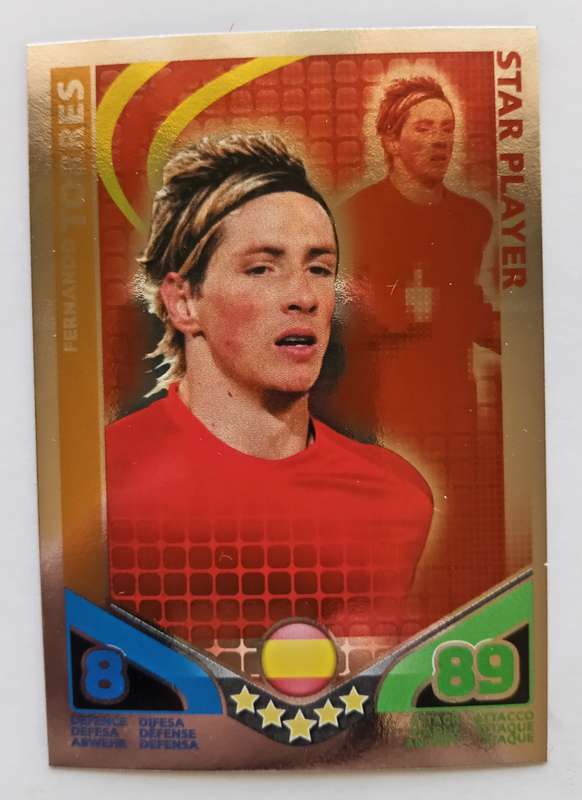 FERNANDO TORRES - TOPPS MATCH ATTAX `FIFA WORLD CUP 2010 - FOIL STAR PLAYER - Int. EDITION