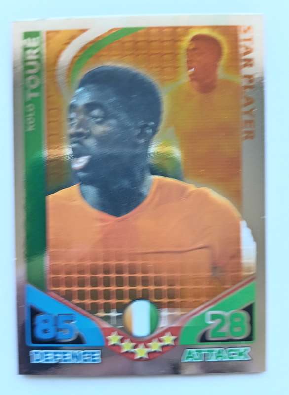 KOLO TOURE - TOPPS MATCH ATTAX `FIFA WORLD CUP 2010 - FOIL STAR PLAYER - UK EDITION