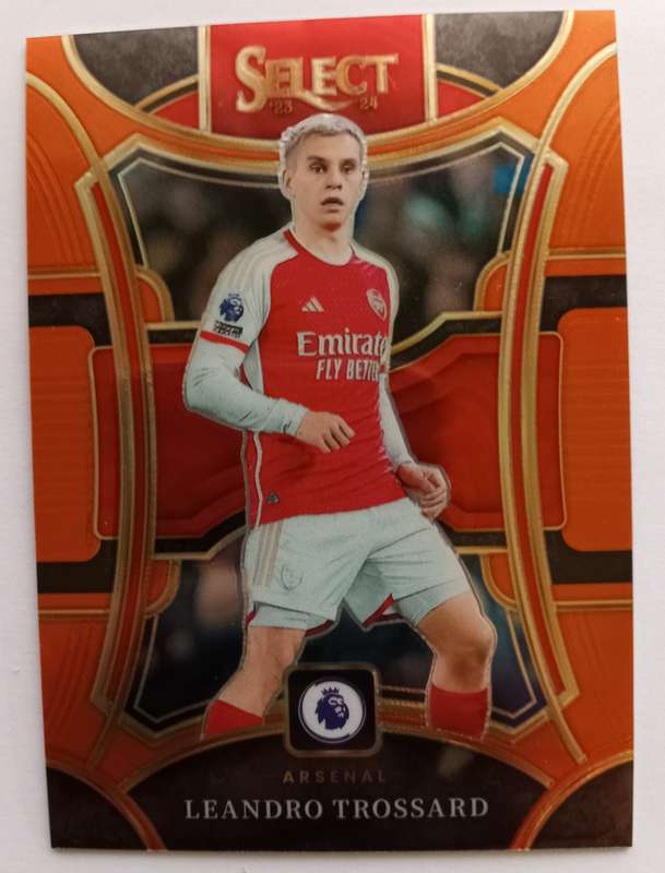 LEANDRO TROSSARD (Arsenal) - PANINI SELECT PRIZM MEZZANINE 2024 - ORANGE PRIZM CARD 11 of 75