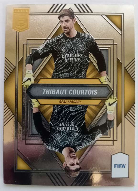 THIBAUT COURTOIS (Real Madri)- PANINI DONRUSS ELITE FIFA SOCCER 2023 - CHROME MIRROR TRADING CARD 25