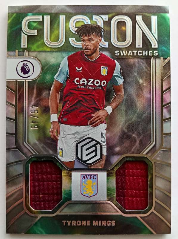 TYRONE MINGS (Ast/Villa) - PANINI EPL CHRONICLES FUSION SWATCHES 2023 - DUO SWATCH CARD 45 of 49