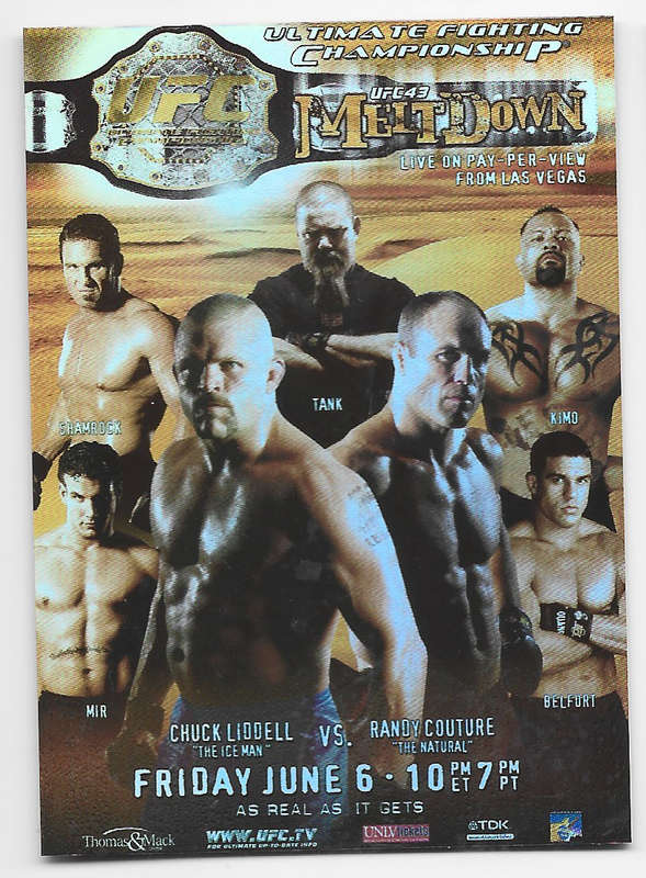 UFC 43 PROMO - TOPPS UFC 2010 COLLECTION -  FOIL "ADVERT" UFC 43 TRADING CARD