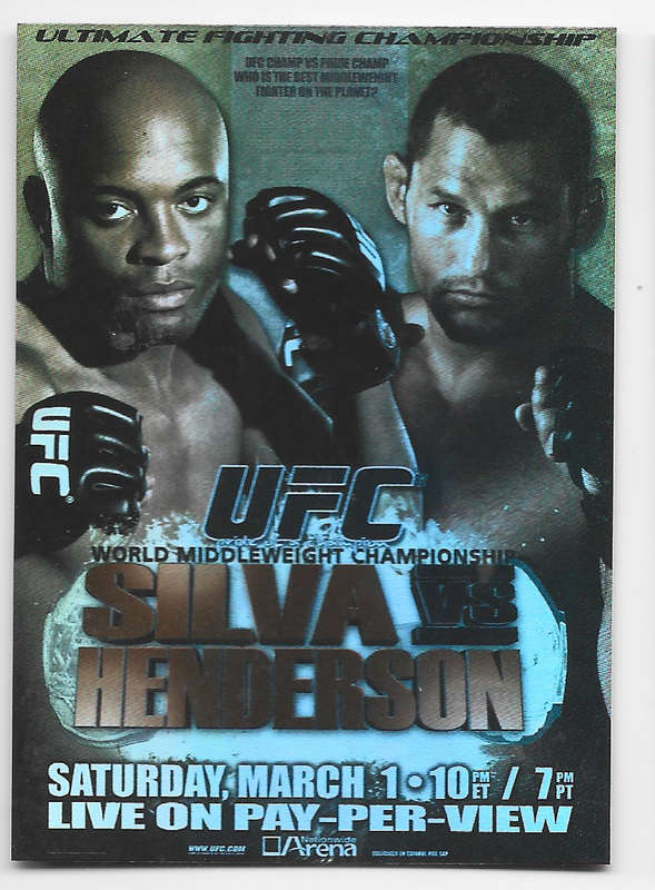 UFC 82 PROMO - TOPPS UFC 2010 COLLECTION -  FOIL "ADVERT" UFC 82 TRADING CARD