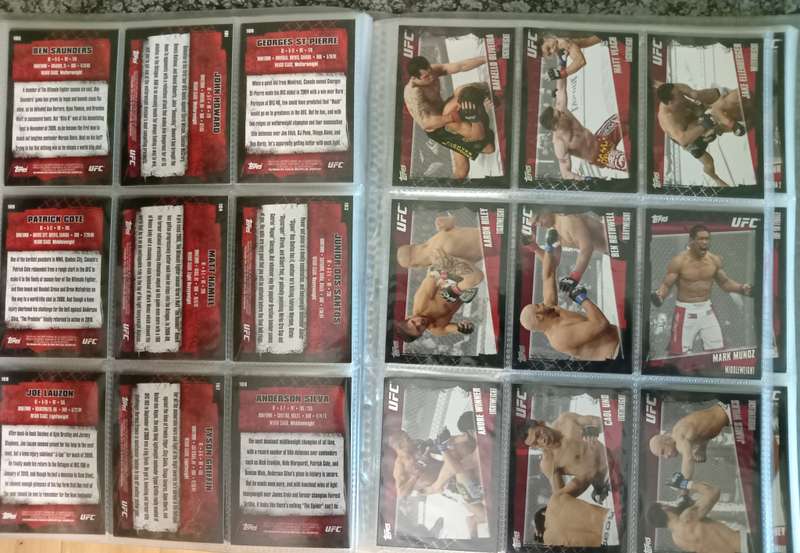 TOPPS UFC 2010 COLLECTION -  COMPLETE 200 TRADING CARD COLLECTION - IN A BINDER