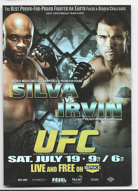 UFC 14 PROMO - TOPPS UFC 2010 COLLECTION -  FOIL "ADVERT" UFN 14 TRADING CARD