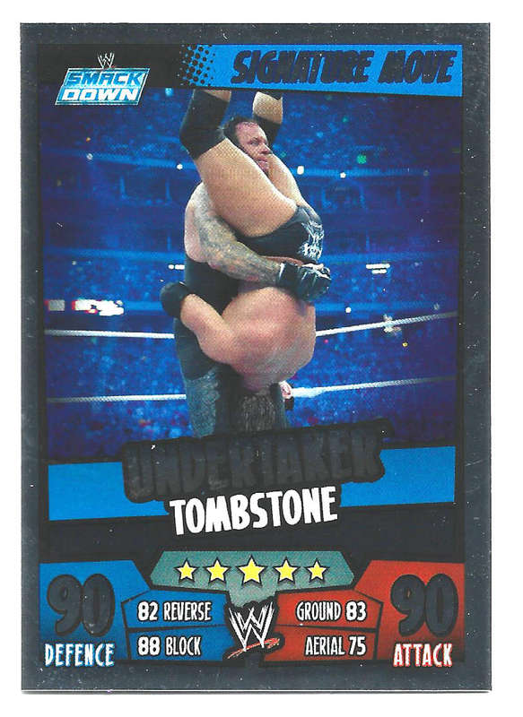 UNDERTAKER - TOPPS WWE SLAM ATTAX RUMBLE 2012/13 - FOIL `FINNISH MOVE` TRADING CARD