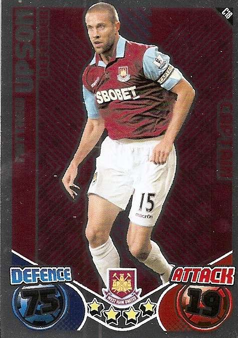 MATHEW UPSON - TOPPS `MATCH ATTAX`EXTRA  2011 - FOIL `CAPTAIN` TRADING CARD C18
