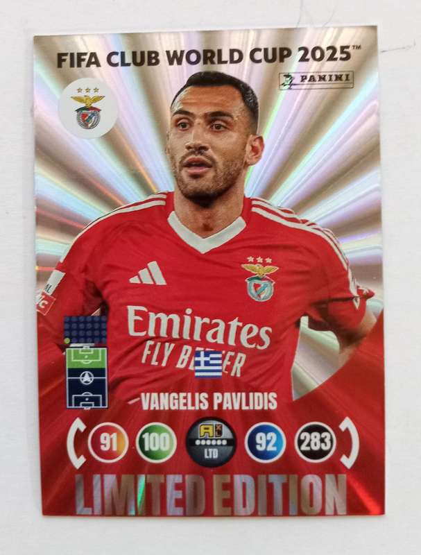 VANGELIS PAVDLIDIS - PANINI CLUB WORLD CUP 2025 - FOIL LIMITED EDITION TRADING CARD