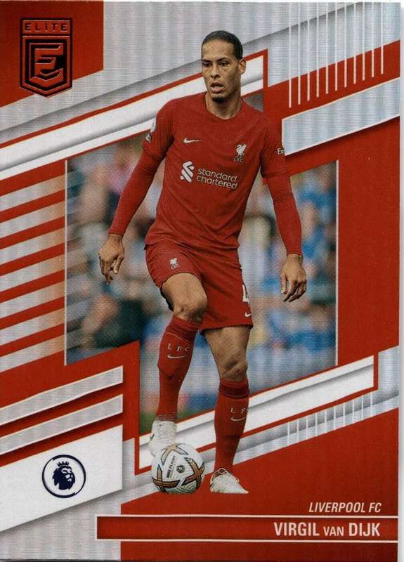VIRGIL VAN DIJK (Liverpool) - PANINI DONRUSS ELITE EPL 2023 - FOIL TRADING CARD 132
