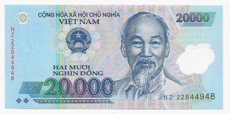 VIETNAM BANK - 20000 DONG BANK NOTE NZ Series - POLYMER BANK NOTE in UNC CONDITION