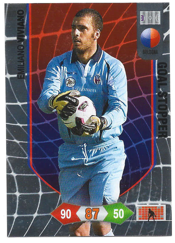 EMILIANO VIVIANO - PANINI CALCIATORI "SERIE A" 2010/2011 - FOIL  "GOAL STOPPER" TRADING CARD