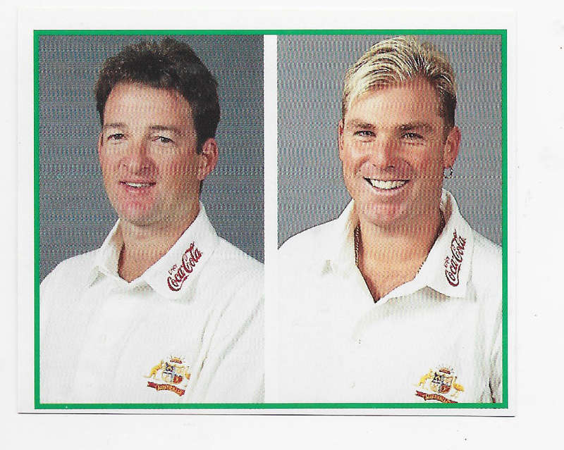SHANE WARNE / MARK WAUGH - 199798 SELECT CRICKET STICKER COLLECTION  - DUO STICKER 4