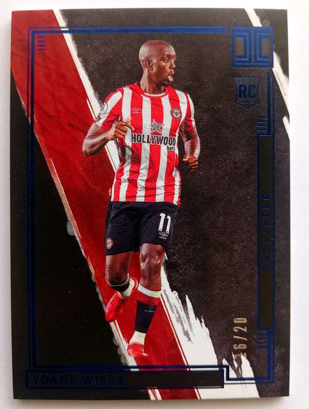 YOANE WISSA (Brentford) - PANINI PRIZM IMPECCABLE EPL 2022 - BLACK PRIZM ROOKIE CARD 16 of 20